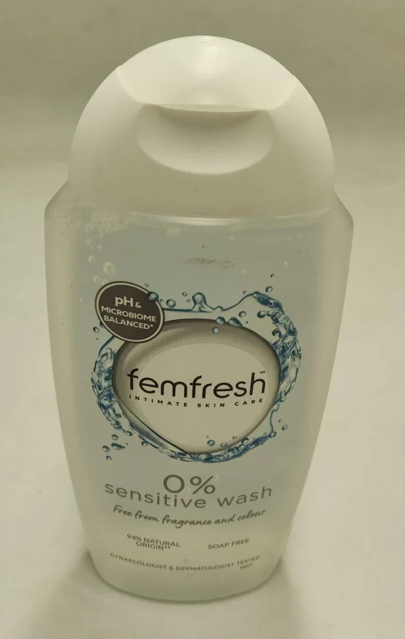 Femfresh 0% Sensitive Intimate Wash – Fragrance & Color Free | غسول فيم فريش للمناطق الحساسة ٠٪ – خالي من العطور والألوان