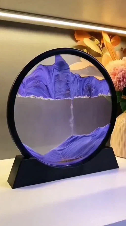 3D Moving Sand Art Lamp – Deep Sea Sandscape in Motion &amp; LED Bedside Light | مصباح رمال متحركة ثلاثي الأبعاد – مشهد رمال أعماق البحار وإضاءة LED جانبية